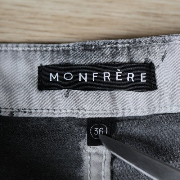 Monfrere Clint Jeans Mens 36 Black Aged Coated Steel Japanese Denim Straight USA - Picture 6 of 13